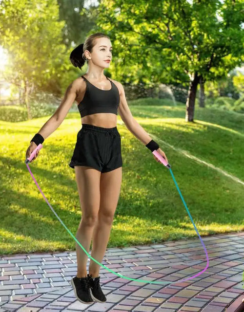 Load image into Gallery viewer, Glowing Skipping Rope Lightweight Luminous Rainbow Sport Exercise Jump Rope Exercise Jump Ropes for Home Workout Fitness
