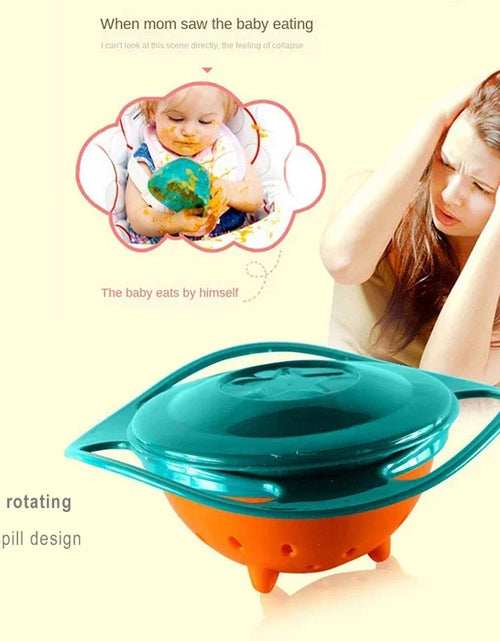 Load image into Gallery viewer, Universal Gyro Bowl Children Rotary Balance Novelty Gyro 360 Rotate Spill Proof Feeding Dishes Baby Training Rotary Balance Toy
