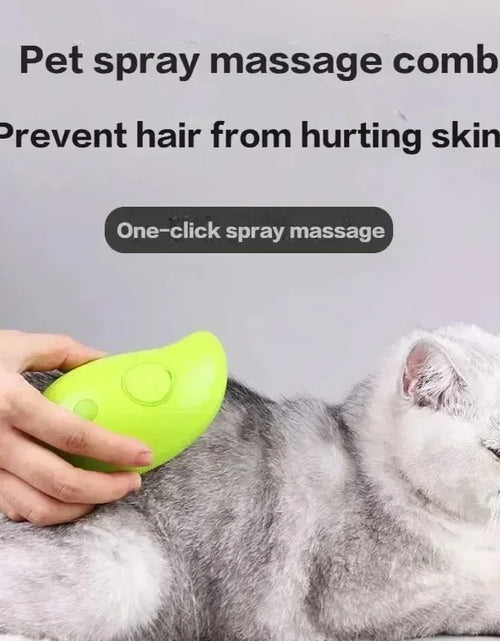 Load image into Gallery viewer, Cat Steam Brush Pet Triple Beauty Comb Dog Grooming Hair Removal Comb Electric Spray Dogs Steamy Supplies Products Home Garden
