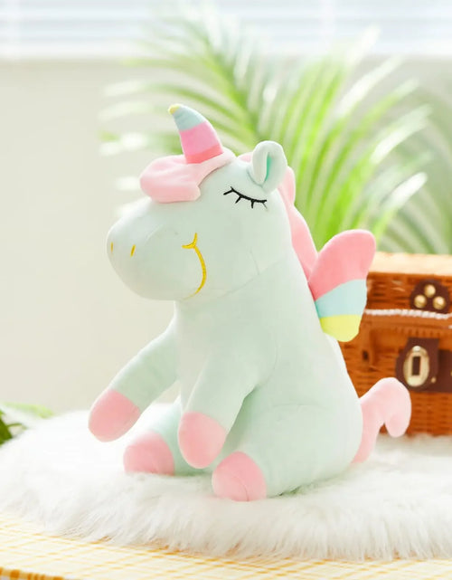 Load image into Gallery viewer, 30Cm LED Light Musical Unicorn Plush Toys Soft Cute Green Pink Light-Up Stuffed Animals for Girls Birthday Gift Glowing Toy
