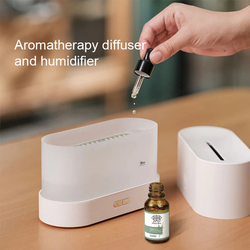 Aroma Diffuser Air Humidifier Ultrasonic Cool Mist Maker Fogger Led Essential Oil Flame Lamp Difusor