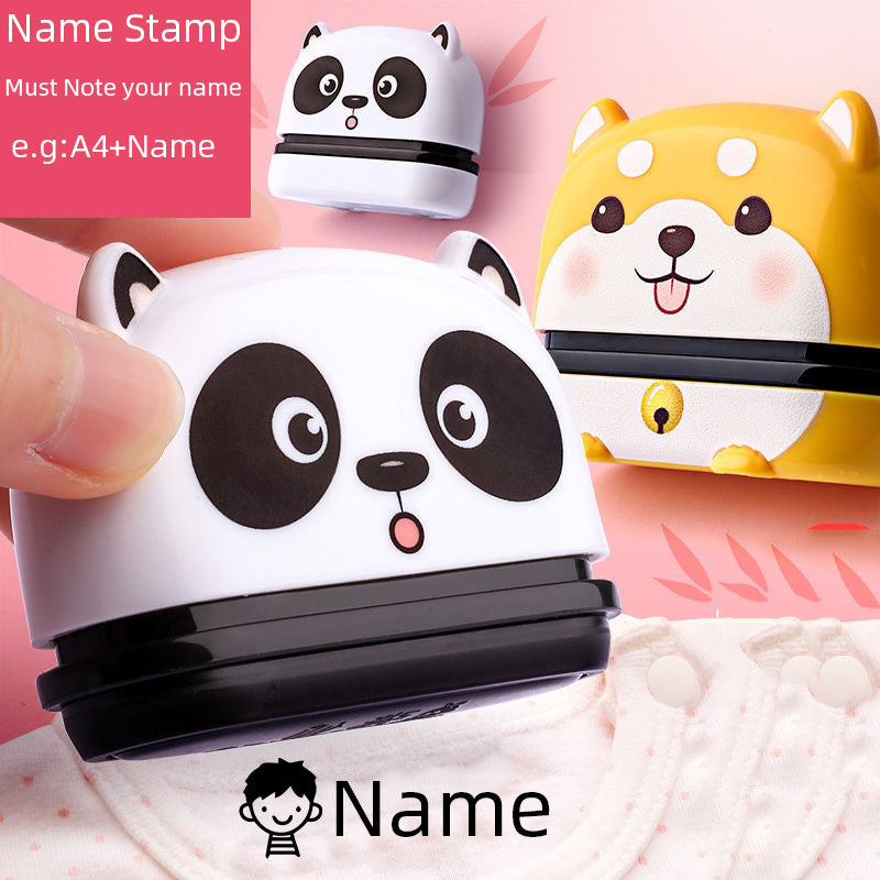 Owl Panda Custom-Made Baby Name Stamp DIY for Children Name Seal Student Clothes Chapter Not Easy to Fade Security Name Stamptoy