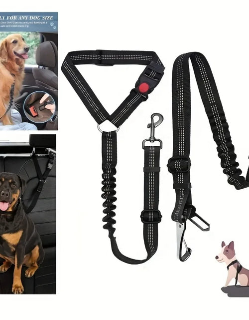 Load image into Gallery viewer, 2Pcs Dog Seat Belt Adjustable Dog Car for Vehicle Pet Safety with Elastic Bungee Buffer Reflective &amp; Durable Car Harness for Dog
