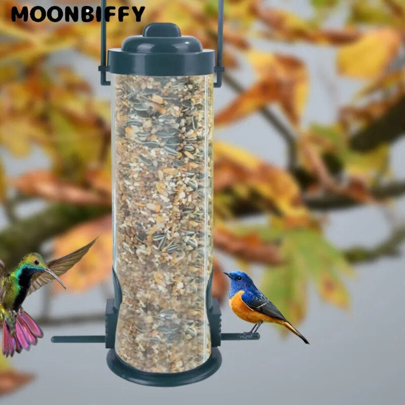 Pet Bird Feeder Pet Food Dispenser Outdoor Hanging Multiple Holes Bird Feeder Flying Animal Automatic Feeders Foot Feeding Tools