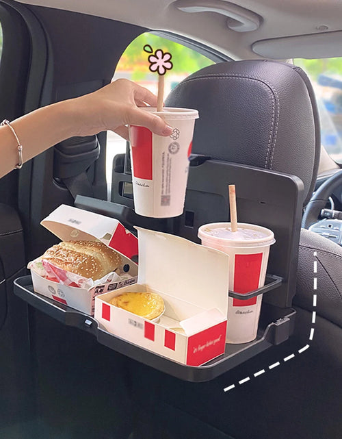 Load image into Gallery viewer, Car Back Seat Portabletray Table Foldable Car Backseat Table Organizer Car Work Dining Table Food Tray for Food and Drink
