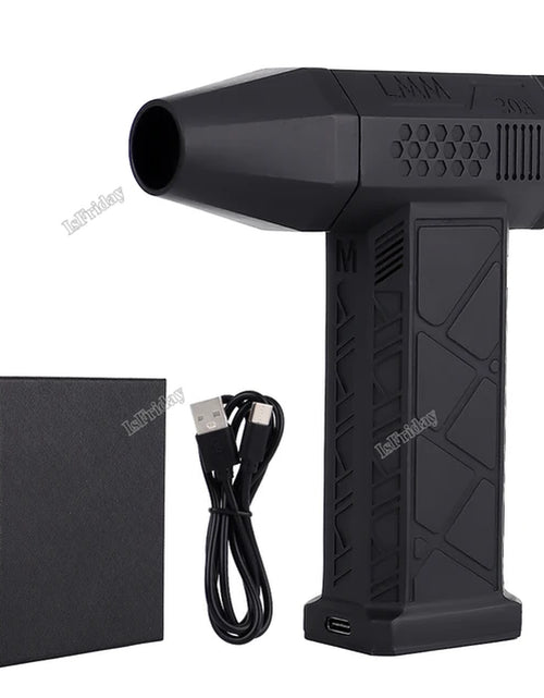 Load image into Gallery viewer, Mini Turbo Jet Fan 110000RPM 45M/S USB Rechargeable Brushless Motor Hair Dryer Powerful Blower with High Speed Duct Fan 2 Colors
