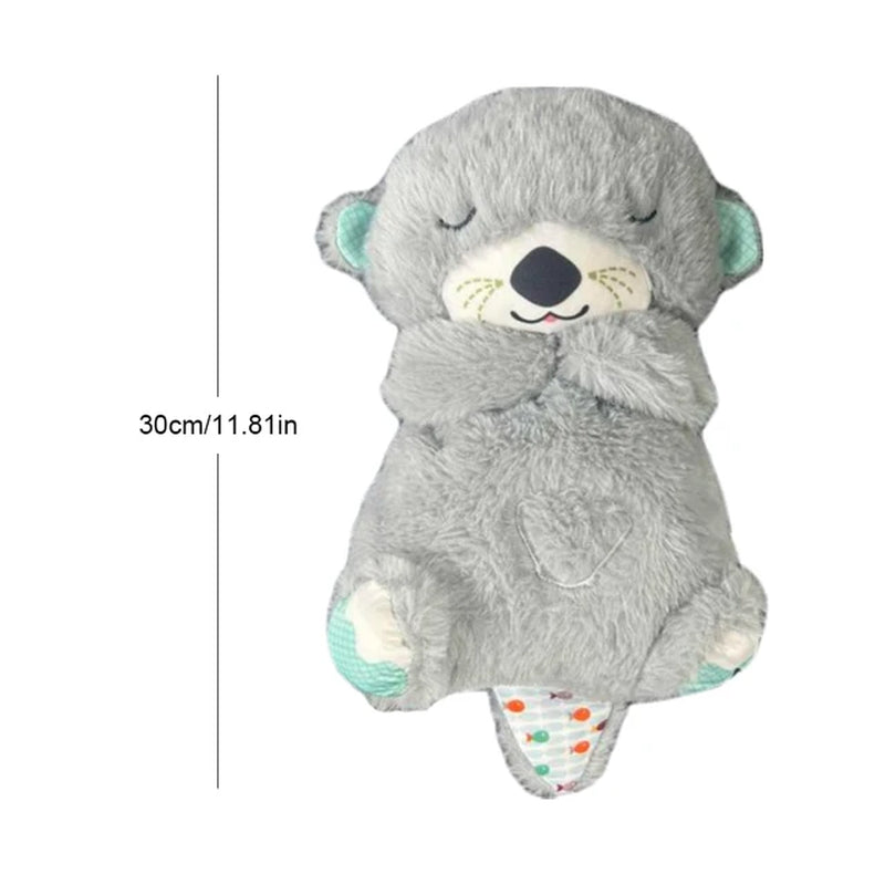 Breathing Otter Baby Sleep and Playmate Otter Musical Stuffed Plush Toy Baby Kids Soothing Music Sleep Sound and Light Doll Toys